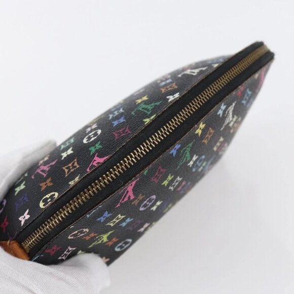 LOUIS VUITTON Multicolor Pochette Cosmetic Pouch Black M47355 LV Auth 146125 - Picture 5 of 15